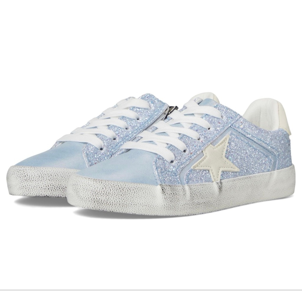 Nina Kids Koryana Star Golden Goose knockoff shoes SZ 13 Glitter Blue